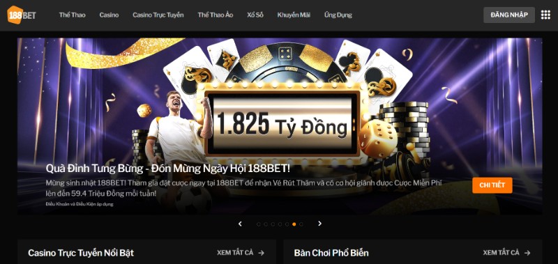 188Bet là sân chơi cá cược chất lượng hàng đầu châu Âu