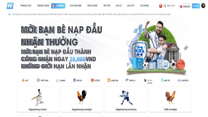 Đá gà RS8 được đánh giá là sảnh cá cược sôi động hấp dẫn