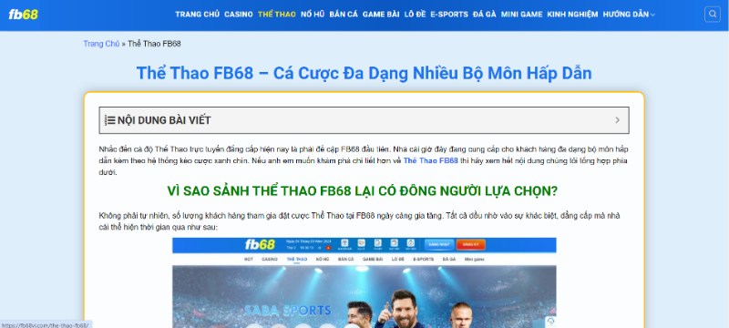 Bài viết review của FB68vi.com mang tới đa dạng chuyên mục